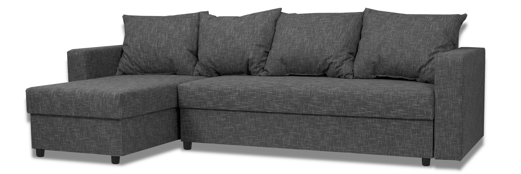 Kampinė sofa Lugan+, tamsiai pilka kaina ir informacija | Minkšti kampai | pigu.lt