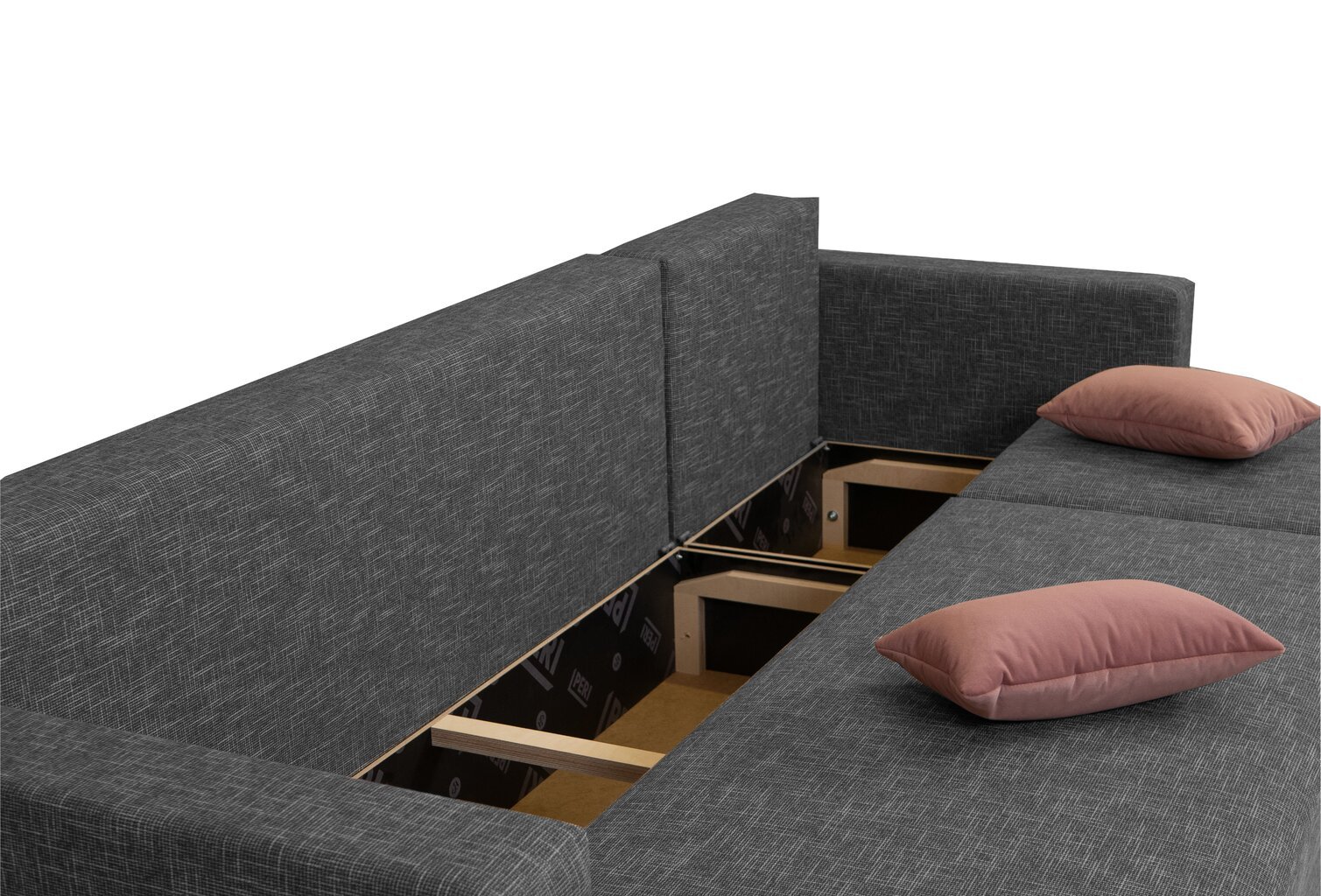 Kampinė sofa Lugan+ XL Tamsiai pilka kaina ir informacija | Minkšti kampai | pigu.lt