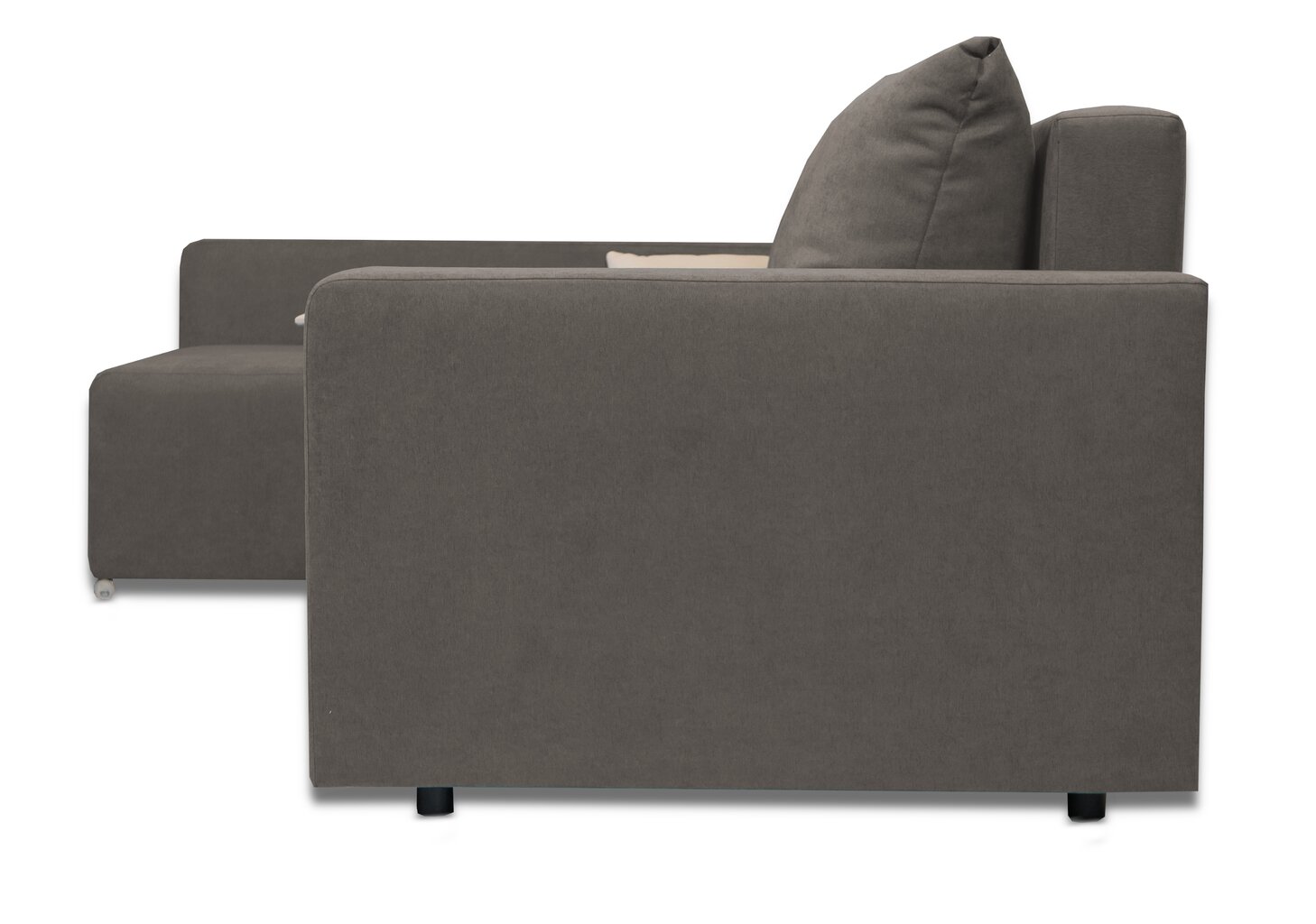 Kampinė sofa Megan (dešinė) Smėlio spalvos pilkos spalvos kaina ir informacija | Minkšti kampai | pigu.lt
