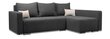 Kampinė sofa Megan (kairėje) Tamsiai pilka kaina ir informacija | Minkšti kampai | pigu.lt