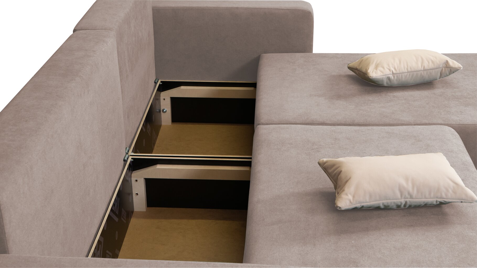 Kampinė sofa Deka-Sturis+ Kremas kaina ir informacija | Minkšti kampai | pigu.lt