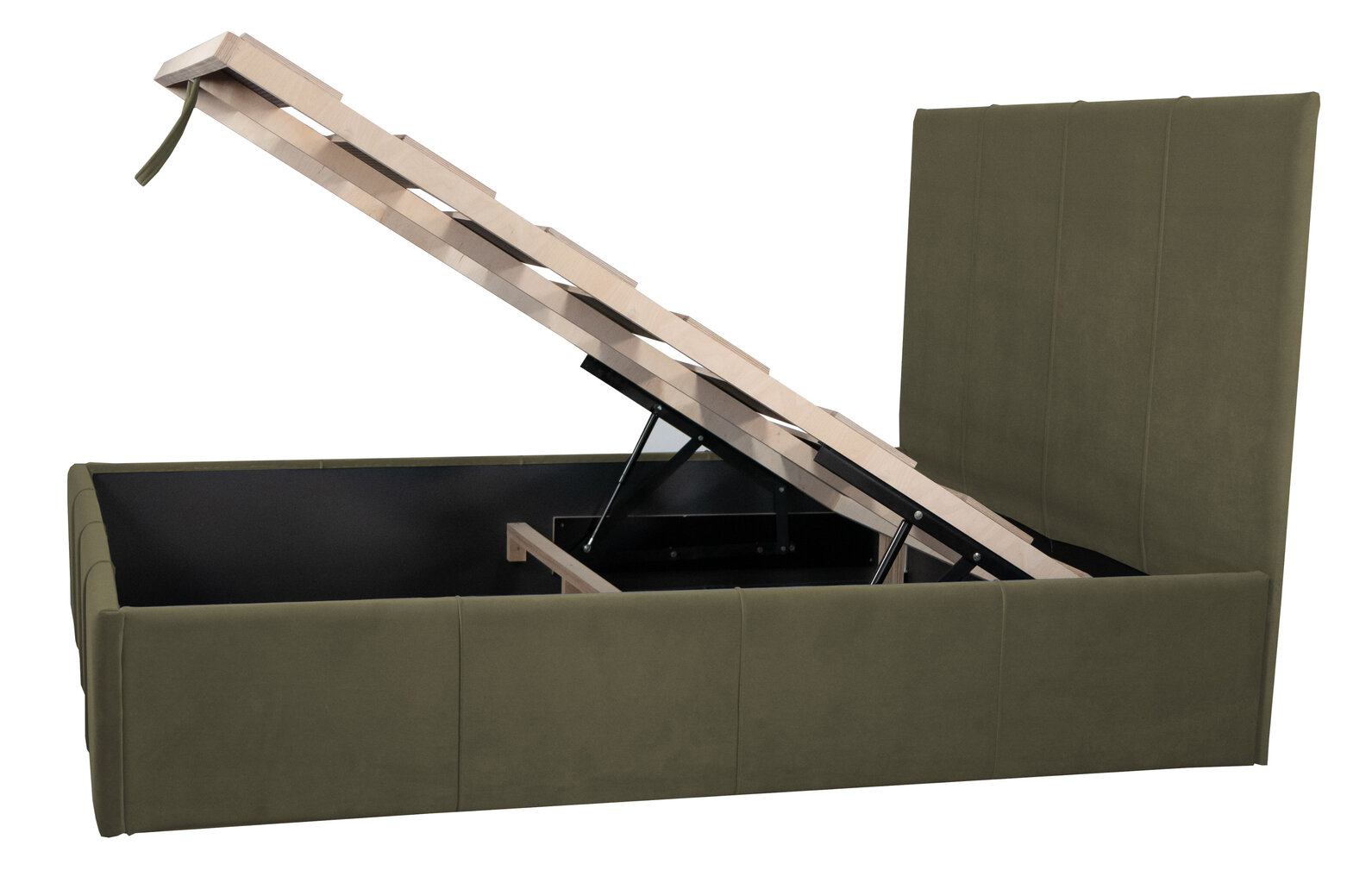 Lova su dėžute 160 cm Gulta Stef XL Alyvuogė kaina ir informacija | Lovos | pigu.lt