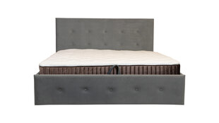 Кровать с ящиком 180см Pugo светло-серая цена и информация | Кровати | pigu.lt