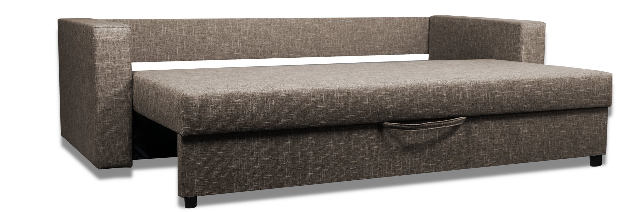 Sofa - lova Tahta Tamsus smėlio spalvos kaina ir informacija | Lovos | pigu.lt