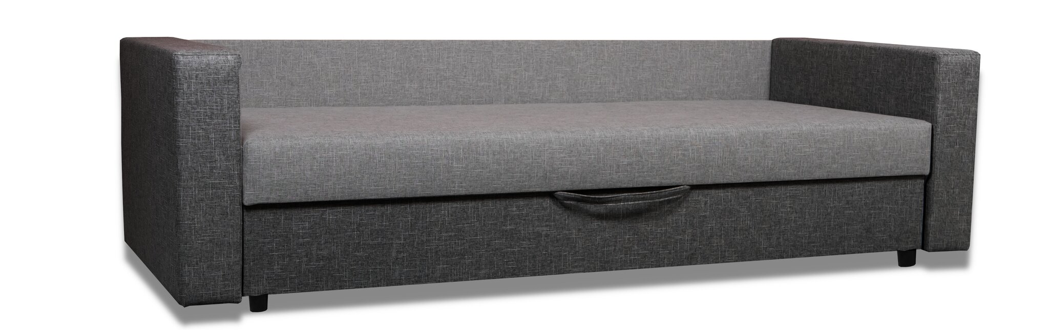 Sofa - lova Tahta Kombinuota pilka kaina ir informacija | Lovos | pigu.lt