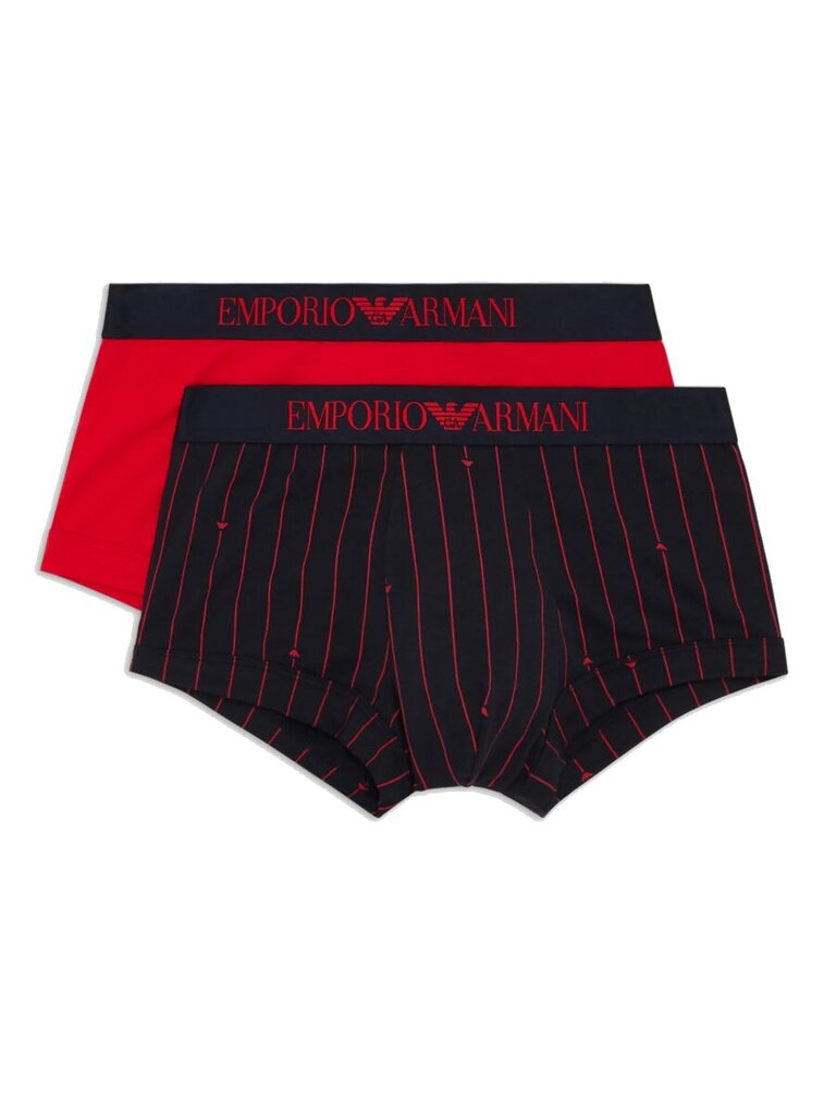 Emporio Armani trumpikės vyrams Line Eagles Fire 545658900, juodos/raudonos, 2vnt. цена и информация | Trumpikės | pigu.lt