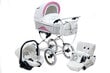 Universalus vežimėlis Scarlett Baby Fashion 3in1, white-mint цена и информация | Vežimėliai | pigu.lt
