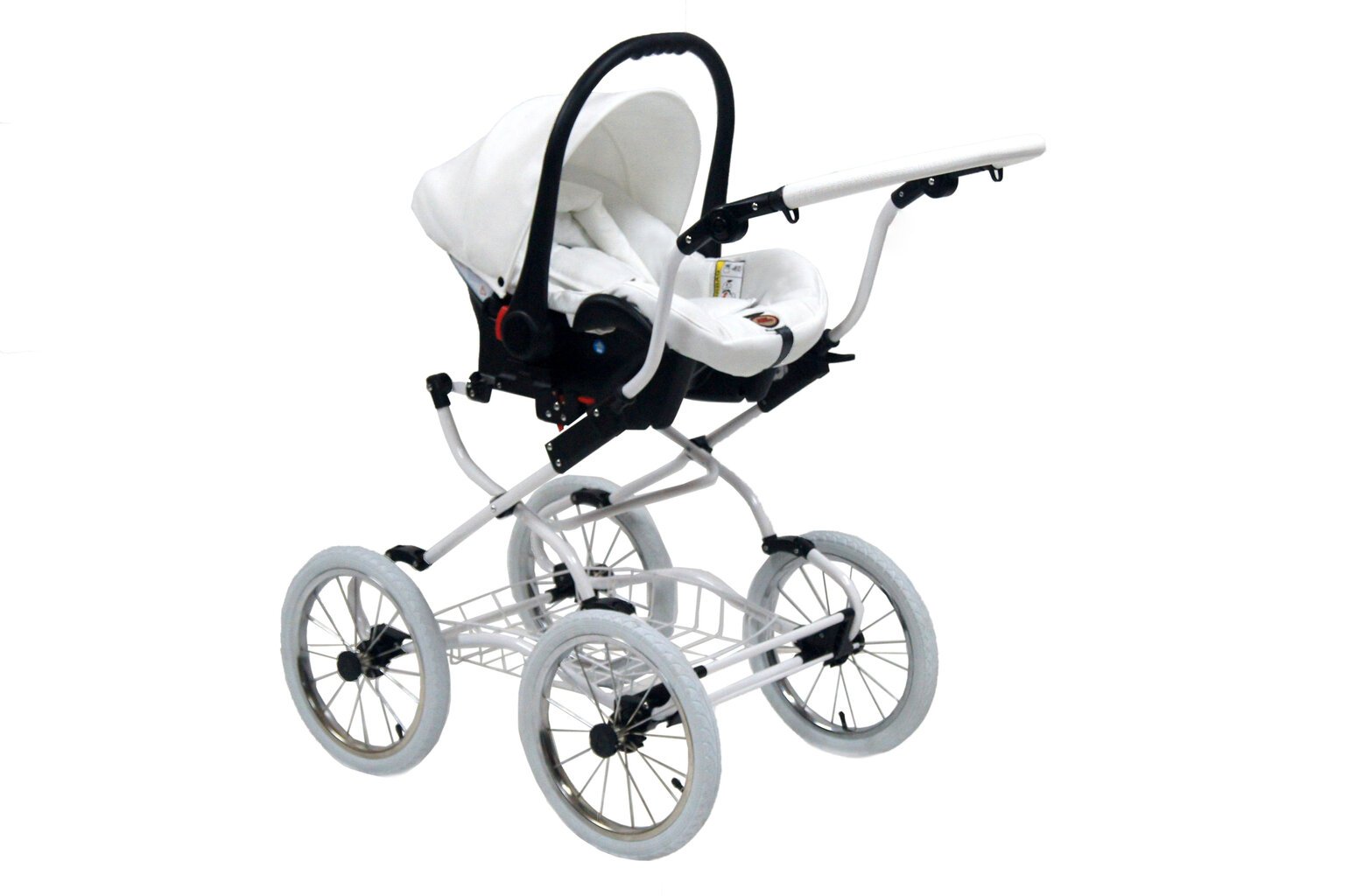 Universalus vežimėlis Scarlett Baby Fashion 3in1, white-mint kaina ir informacija | Vežimėliai | pigu.lt