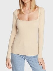 Женский свитер CALVIN KLEIN Rib Square-Neck White Clay 560074928, белый цена и информация | Женские кофты | pigu.lt