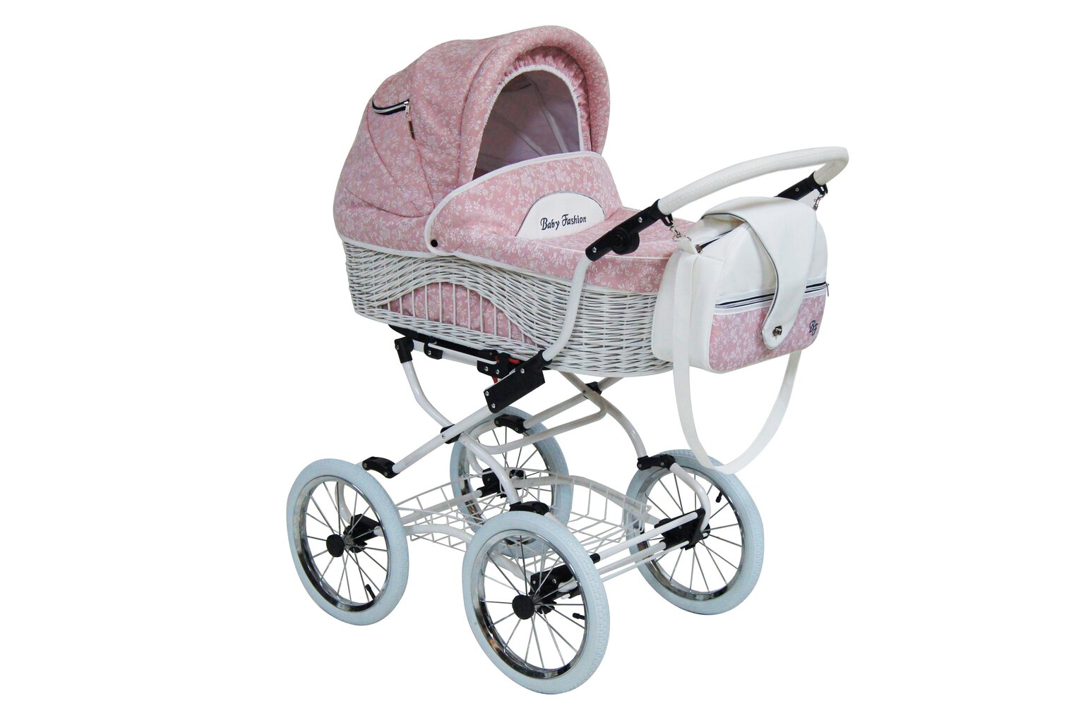 Universalus vežimėlis Scarlett Baby Fashion 3in1, white-pink цена и информация | Vežimėliai | pigu.lt