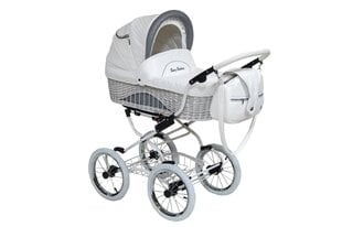 Universalus vežimėlis Scarlett Baby Fashion 3in1, white-grey kaina ir informacija | Vežimėliai | pigu.lt