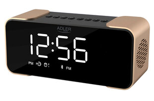 Adler Wireless alarm clock with radio AD 1190 AUX in  Copper|Black  Alarm function цена и информация | Радиоприемники и будильники | pigu.lt