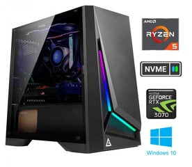 MData Ryzen 5 4600G 8GB 1TB SSD NVME 1TB HDD RTX 3070 Windows 10 kaina ir informacija | Stacionarūs kompiuteriai | pigu.lt