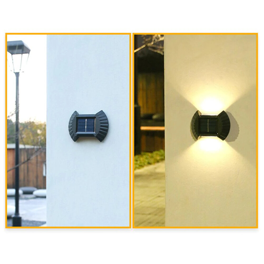 Sieninis sodo šviestuvas su saulės baterija, 4 vnt kaina ir informacija | Lauko šviestuvai | pigu.lt