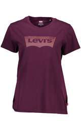 Marškinėliai moterims Levi's, violetiniai цена и информация | Женские футболки | pigu.lt