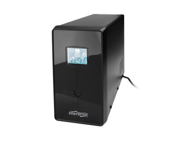 UPS Energenie-Gembird Line-Interactive,1500VA,3xIEC,2xSchuko 230V,USB,RJ11,LCD kaina ir informacija | Nepertraukiamo maitinimo šaltiniai (UPS) | pigu.lt