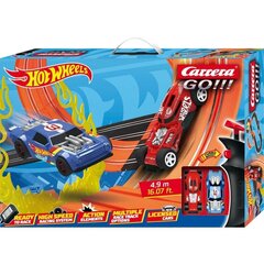 Автогоночная трасса Carrera GO!!! Hot wheels 4.9 meters with turbo boost - Ready to Race цена и информация | Игрушки для мальчиков | pigu.lt