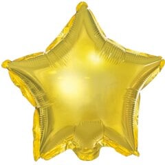Foliniai balionai Žvaigždė, 25 cm, 25 vnt, auksiniai цена и информация | Шарики | pigu.lt