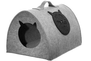 Veltinis namelis katėms, S dydžio 40x30x25cm kaina ir informacija | Guoliai, pagalvėlės | pigu.lt