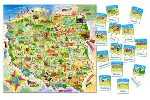 Dėlionė su viktorina Castorland Lenkijos žemėlapis, 100 d. kaina ir informacija | Dėlionės (puzzle) | pigu.lt