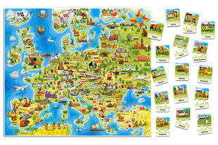Dėlionė su viktorina Castorland Europos žemėlapis, 180 d. kaina ir informacija | Dėlionės (puzzle) | pigu.lt
