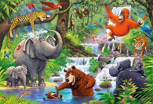 CASTORLAND Puzzle 40el. Maxi Jungle Animals - Zwierzęta z Dżungli цена и информация | Пазлы | pigu.lt