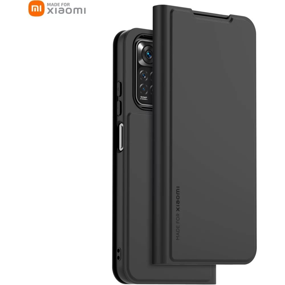 Xiaomi Book Case, skirtas Xiaomi Redmi Note 11, juodas kaina ir informacija | Telefono dėklai | pigu.lt