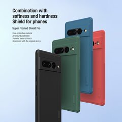 Nillkin Super Frosted Pro, skirtas Google Pixel 7 Pro, mėlynas kaina ir informacija | Telefono dėklai | pigu.lt