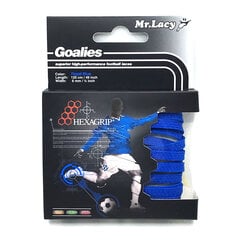 Mr.Lacy Goalies плоский шнур для футбольных бутс, синий, 125 см цена и информация | Средства для ухода за одеждой и обувью | pigu.lt