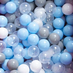 Žaidimų palapinė su kamuoliukais Selonis Teepee, 100 kamuoliukų, pilka/balta kaina ir informacija | Žaislai kūdikiams | pigu.lt