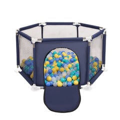 Квадратный манеж Selonis с 900 мячами, синий: зеленый/желтый/синий/красный/оранжевый цена и информация | Игрушки для малышей | pigu.lt