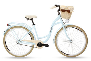 Велосипед Goetze 28 1SP с плетеной сумкой и внутренним вкладышем, синий/кремовый цвет цена и информация | Велосипеды | pigu.lt