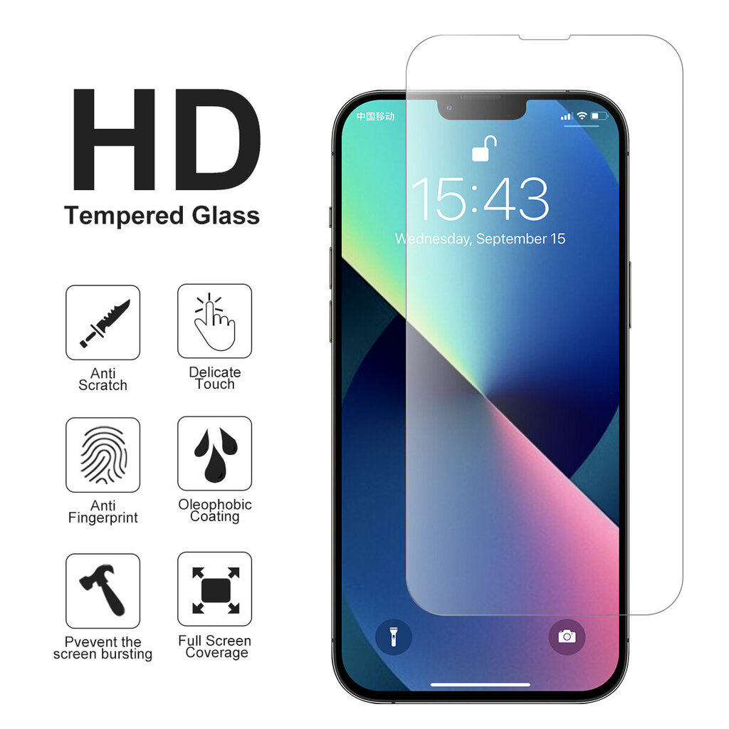 Apsauginis stikliukas skirtas Apple iPhone 14 Pro, 3 vnt. kaina ir informacija | Apsauginės plėvelės telefonams | pigu.lt