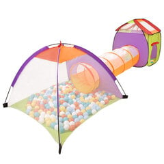 Игровой набор с туннелем Selonis 3в1 со 100 шариками для детей, разноцветный: белый/желтый/голубой/розовый/бирюзовый цена и информация | Игрушки для малышей | pigu.lt