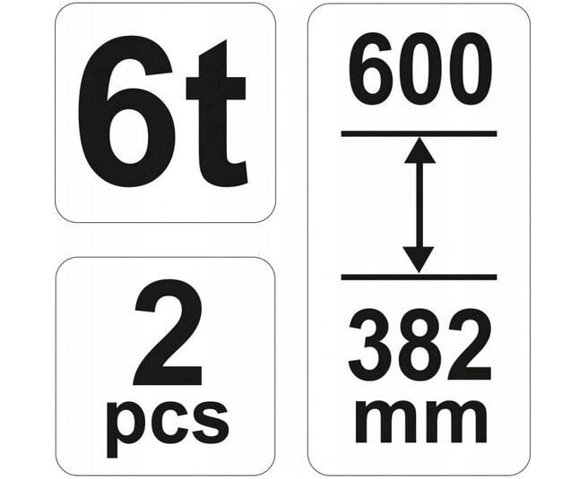 Automobilio stovas, atrama Yato 6T, 2vnt. YT-17312 kaina ir informacija | Mechaniniai įrankiai | pigu.lt