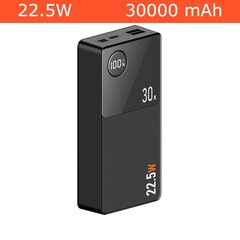 Мобильный блок питания Cyke Q8 30000 мАч, 22,5 Вт с быстрой зарядкой и светодиодным дисплеем (Power Bank) цена и информация | Зарядные устройства Power bank | pigu.lt
