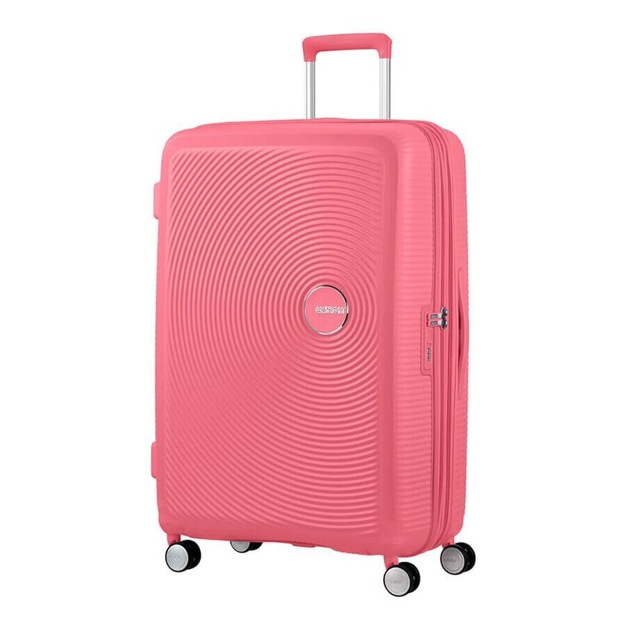 Didelis lagaminas American Tourister Soundbox 77cm Sun Kissed Coral L, rožinis kaina ir informacija | Lagaminai, kelioniniai krepšiai | pigu.lt