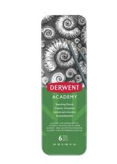 Карандаши для рисования Derwent Academy, 6 банок цена и информация | Письменные принадлежности | pigu.lt