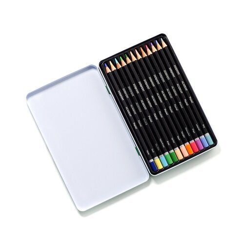 Spalvotų pieštukų rinkinys Derwent Academy, 12 spalvų kaina ir informacija | Piešimo, tapybos, lipdymo reikmenys | pigu.lt