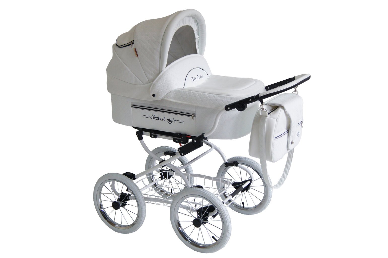 Universalus vežimėlis Isabell Baby Fashion 2in1, white kaina ir informacija | Vežimėliai | pigu.lt