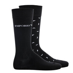 Комплект мужских носков из мягкой дышащей и эластичной ткани Emporio Armani Nero 2 Pack 545648769 цена и информация | Мужские носки | pigu.lt