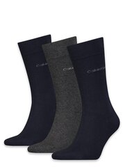 Носки Calvin Klein Navy Dark Grey 3 Pck 545657238 цена и информация | Мужские носки | pigu.lt