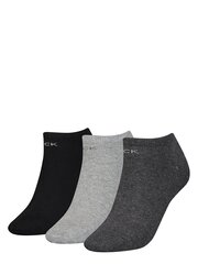 Носки Calvin Klein Dark Grey Melange 3 пары, 545657293 цена и информация | Женские носки | pigu.lt