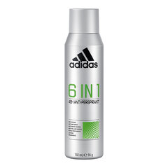 Dezodorantas Adidas 6 in 1, 150 ml kaina ir informacija | Adidas Asmens higienai | pigu.lt