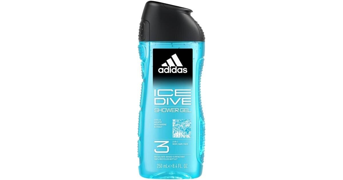 Vyriška dušo želė Adidas Ice Dive, 250 ml kaina ir informacija | Dušo želė, aliejai | pigu.lt