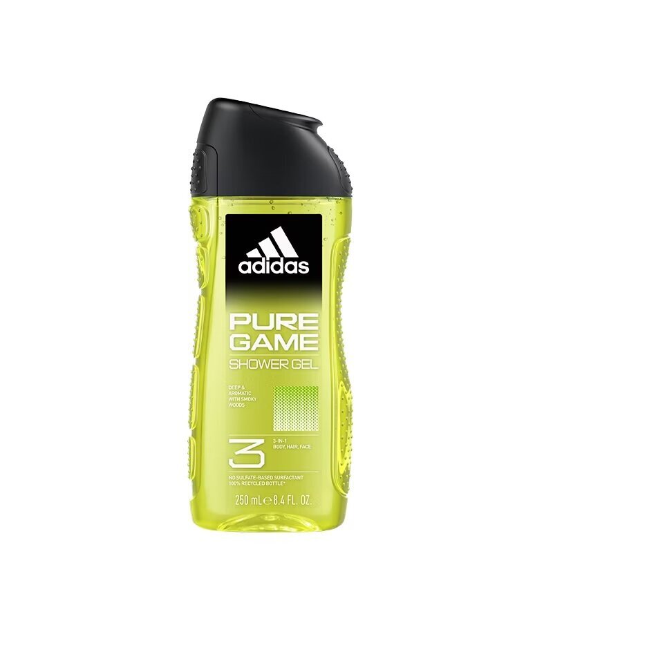 Dušo želė Adidas Pure Game vyrams, 250 ml kaina ir informacija | Dušo želė, aliejai | pigu.lt