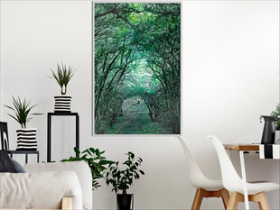 Plakatas Tree Tunnel, Baltas rėmelis, 30x45 цена и информация | Репродукции, картины | pigu.lt