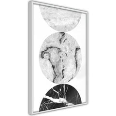 Plakatas Three Shades of Marble, Baltas rėmelis, 30x45 цена и информация | Репродукции, картины | pigu.lt