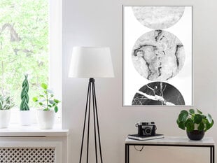Plakatas Three Shades of Marble, Baltas rėmelis, 20x30 цена и информация | Репродукции, картины | pigu.lt