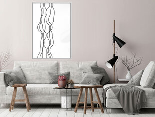 Plakatas Wavy Lines, Baltas rėmelis, 30x45 цена и информация | Репродукции, картины | pigu.lt